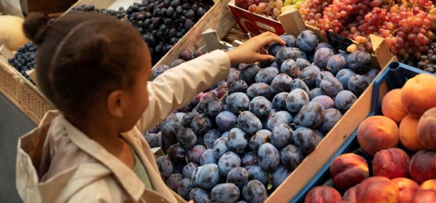 chico-tiro-medio-eligiendo-fruta